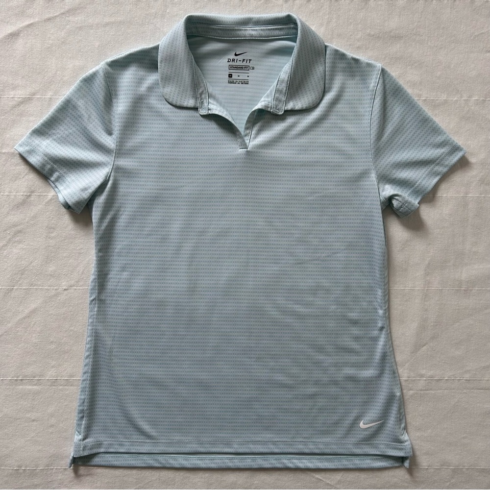 Nike Light Blue Short Sleeve Dri-FIT Polo